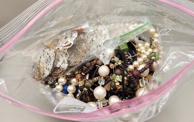 3lb Costume Jewelry LOT Crafter Repurposer 
