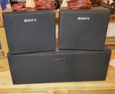 3 Sony SS-CR9, SS-SN9 Center 2 Rear Channel Speakers Vintage 3 Piece Surround