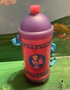 Vintage Zak Designs Sip N Snack Disney Princess Bottle With Strap