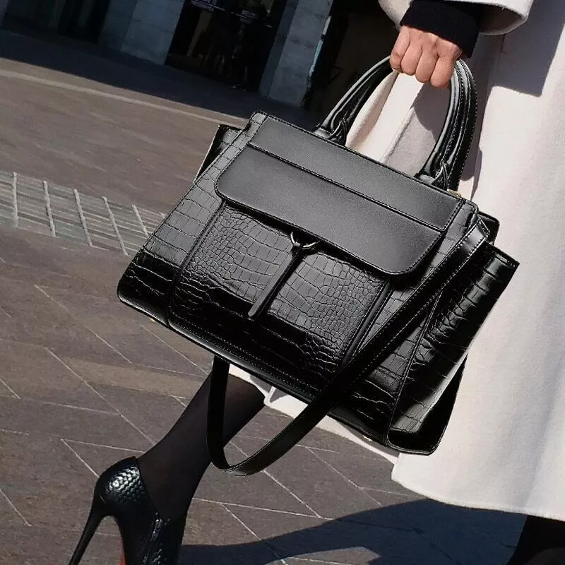 Leather office bags for deals womens
