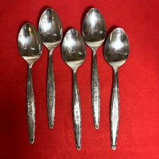 Set of 5 Stylecraft SYF2 Stainless Japan Teaspoons T&N Rose Satin Handle