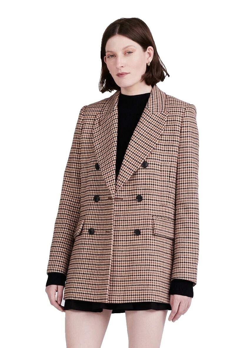 Cuadros marrón casual abrigos, chaquetas y chalecos para Mujeres