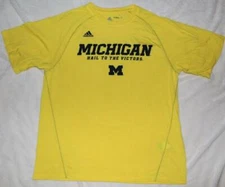 Adidas Michigan Men's Hail To The Victors Performance Shirt Top L Large