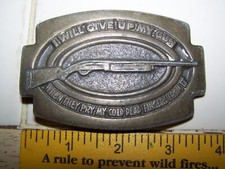 I Will Give Up My Gun When They Pry It From My Cold Dead Fingers Belt Buckle