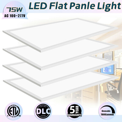 2x4FT Led Panel Light,75Watt 5000K Bright White Led Drop Ceiling Light (4-PACK)
