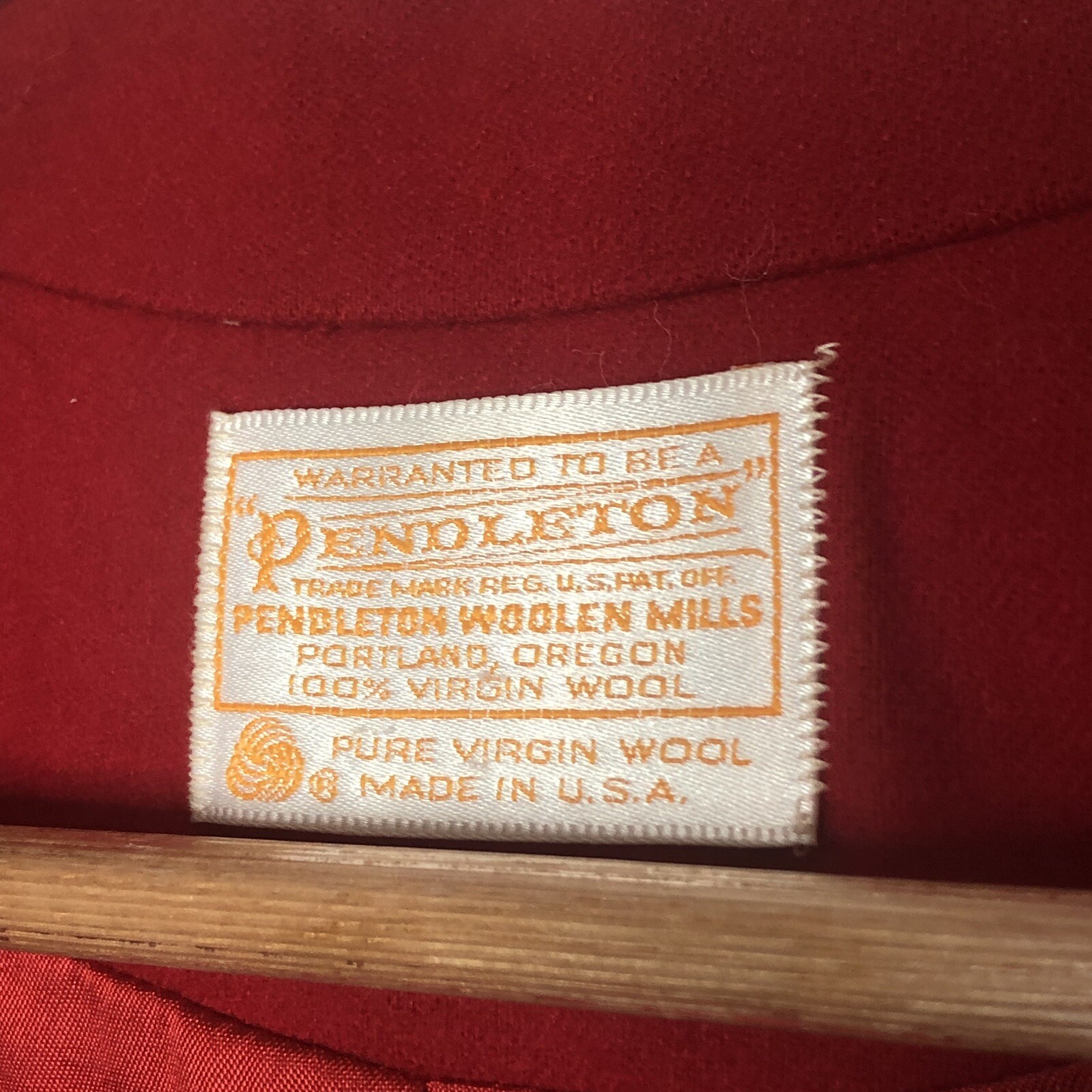 Red Pendleton Blazer Jacket Cuff Sleeves Vintage … - image 3