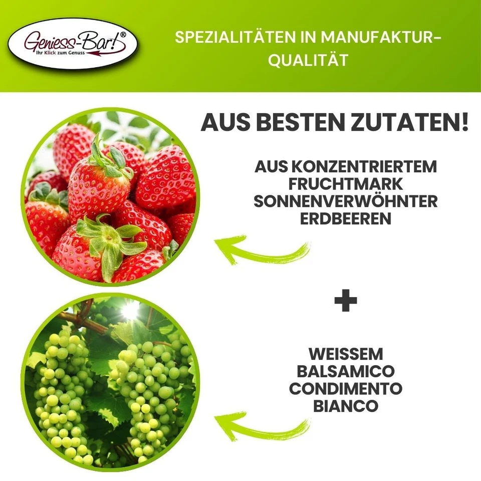 Erdbeer Balsam Essig - Spezialität 0,26L Sprühflasche 80% Fruchtsaft 5% Säure  - Bild 2 von 4