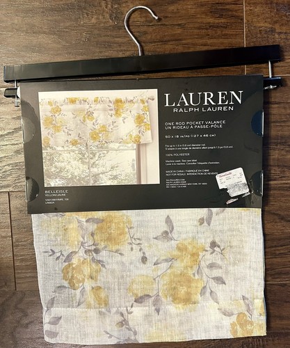Ralph Lauren BELLEISLE 15x18 Rod Pocket Valances 2 New & 2 Used Set Of 4 Floral - Picture 5 of 11