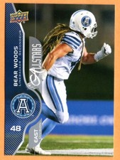 Bear Woods 2017 Upper Deck CFL all-star card Toronto Argonauts  Troy State