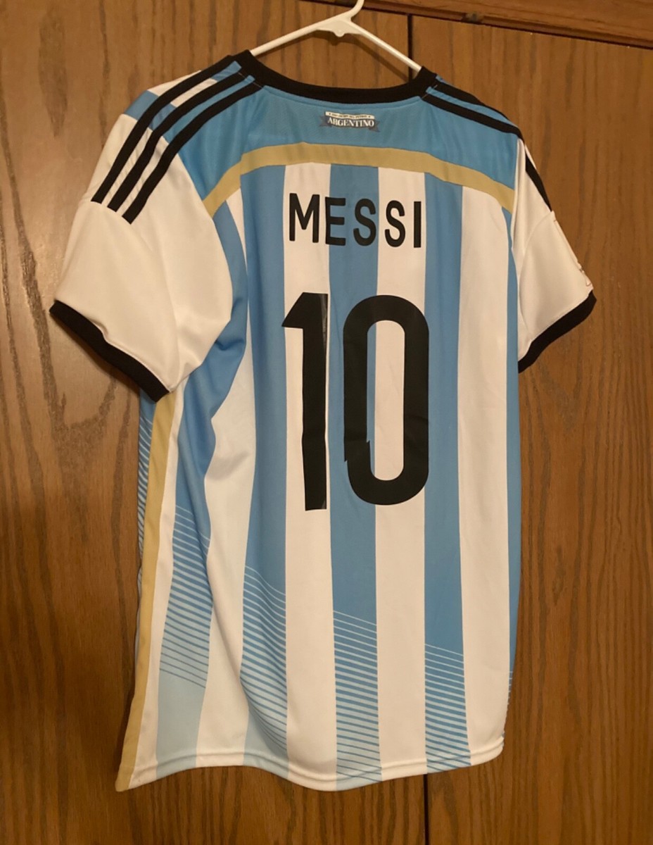 adidas MESSI サッカーユニフォーム　XL Lionel Leo Messi 2014 World Cup Adidas Argentina Jersey Men's Size