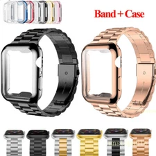 For Apple Watch Series 11 10 9 8 7 6 5 4 SE 3 49 45 Metal iWatch Strap Band Case