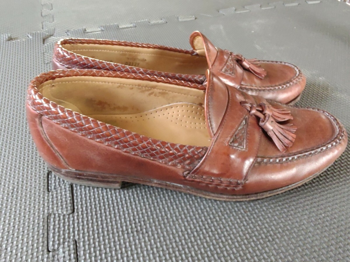 Allen Edmonds Maxfield Tassel Loafers Leather Dress Shoes Brown‎ Size 10 Allen Edmonds MAXFIELD Brown Braided Woven | Mercari main image 3