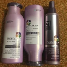 Pureology Hydrate Sheer Shampoo & Conditioner PLUS Colour Fanatic 21 Benefits