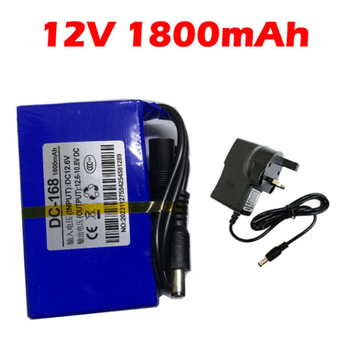 Batería portátil recargable de iones de litio de 12 V CC con interruptor de cargador - Imagen 27 de 28