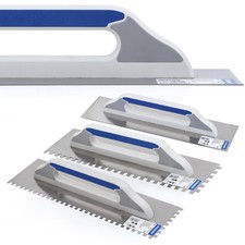 Schweizer Glättekelle 480x130mm Glatt Zahnkelle 8x8mm 10x10mm "KUBALA® 025x"