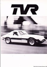 TVR Taimar period road test/ brochure - 1978 - mint condition