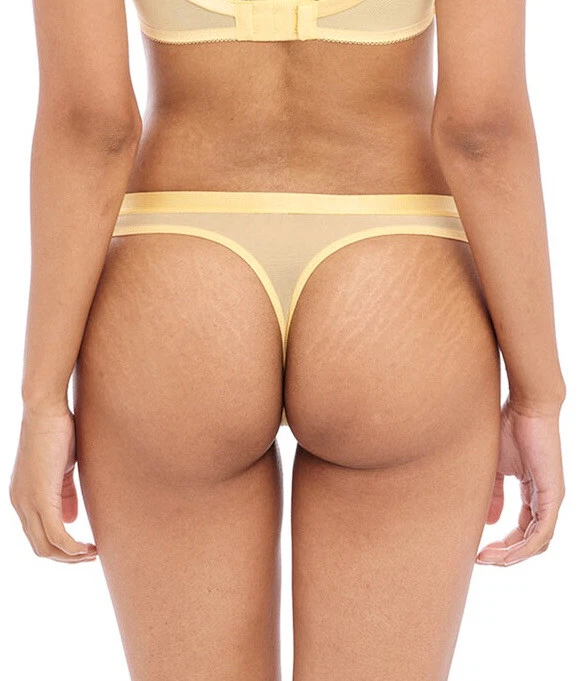 Freya Snapshot Star Honeycomb Yellow Bralette Bra and Thong Set UK S 10 — 第 4/4 张图片