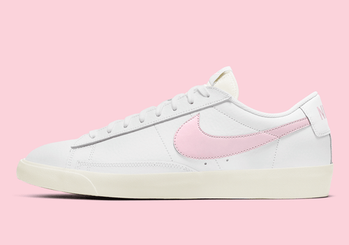 nike blazer low leather pink