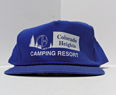 Vintage Colorado Heights Camping Resort Snap Back Trucker Hat Cap
