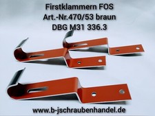 Firstklammern/ Dachziegel FOS braun DBG M31 336.3 (10 Stück) Art.-Nr. 470/53