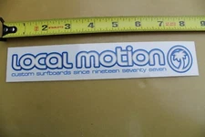 LOCAL MOTION Since 1977 Surfboards Hawaii Clear Large Vintage Surfing STICKER