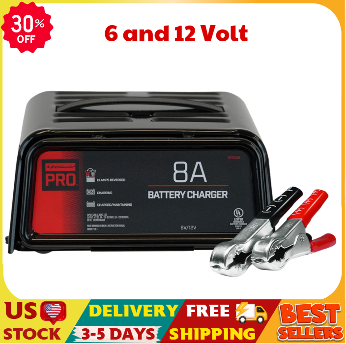 Schumacher Electric SPR1628 3-in-1 Battery Charger - 8A, 6/12V - Cars, Motorcycl