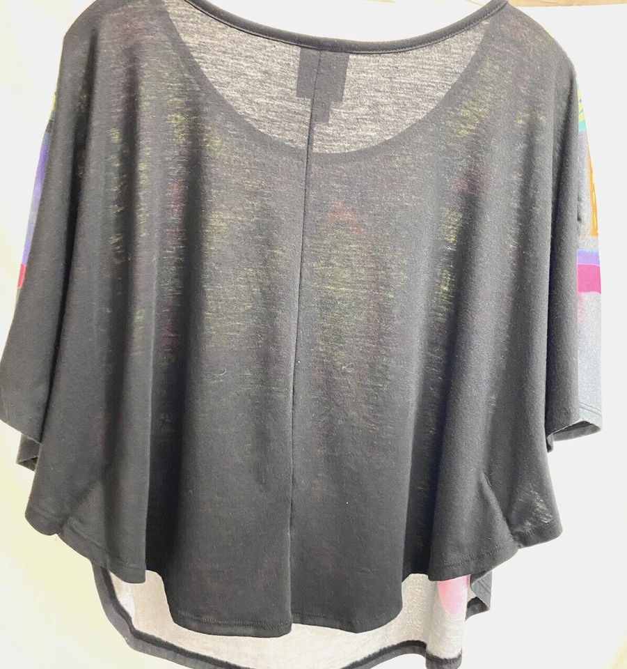 Living Doll Los Angeles Mujer 90’s y2k Camisa Estampado Mariposa Manga Ala de Murciélago Foto 3 de 4