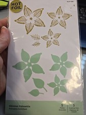 Spellbinders Glimmer Plate Hot foil Pointsettia Flower Retired Create Your Own