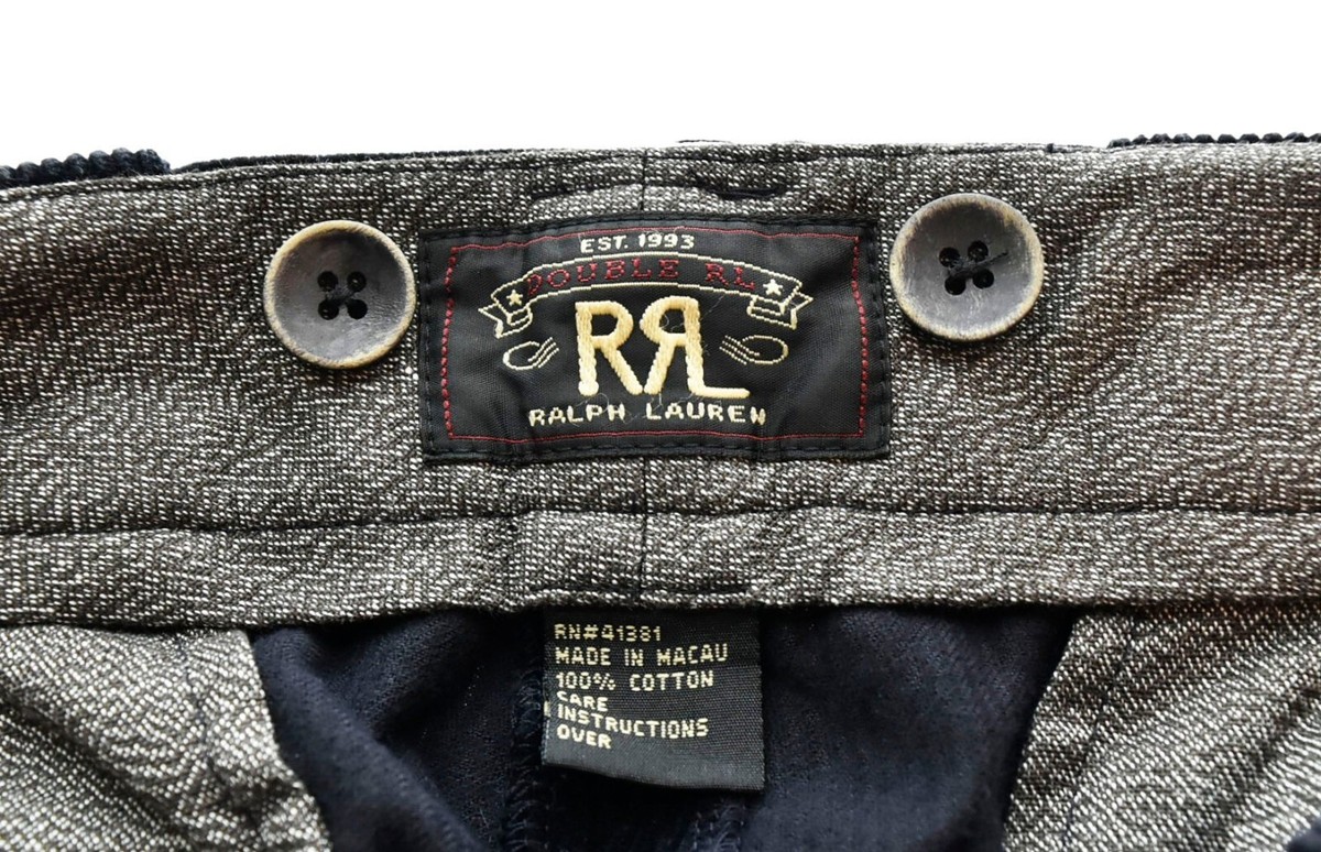 RRL RALPH LAUREN Men's Wide Ribbed Corduroy Pants Suspender RRL RALPH LAUREN Men's Wide Ribbed Corduroy Pants Suspender