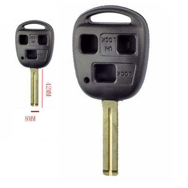 Carcasa de llave remota de 10 piezas para Lexus RX 300 RX350 3Bts llavero 42 mm Foto 3 de 4