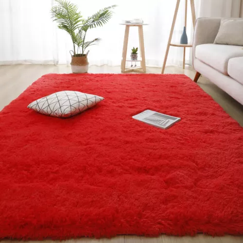 Super Soft Shaggy Rugs Anti-Slip Large Fluffy Rug Living Room Bedroom Carpet Mat - Picture 22 of 35