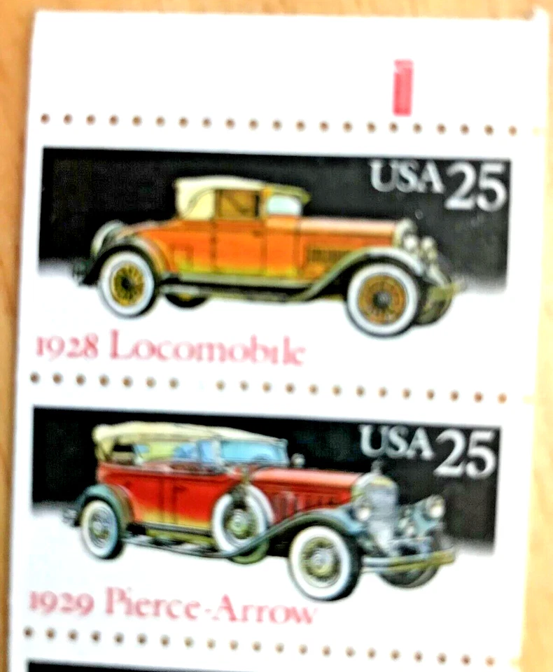 SCOTT #2385a 5 CLASSIC CARS  BOOKLET PANE OF 5 MNH STAMPS - Image 2 of 2