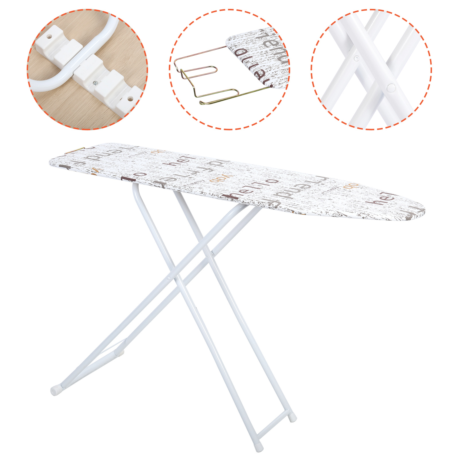 Full-Size 42-Inch Foldable Ironing Board with Heat-Resistant Cover-image