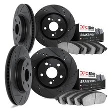 For BMW 128i 08-11 DFC PRO-KIT 5000 Drilled & Slotted Front & Rear Brake Kit