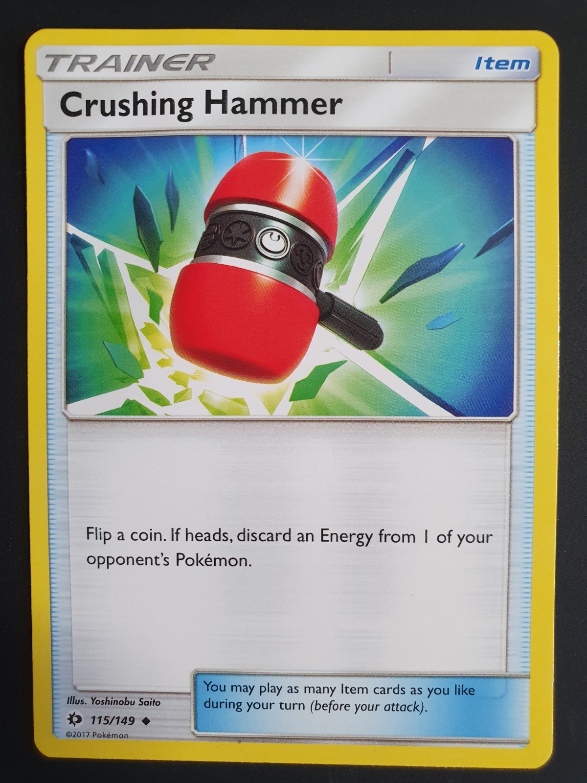 Crushing Hammer 115/149 Trainer - Sun & Moon Set - Pokemon Card - Lightly Played