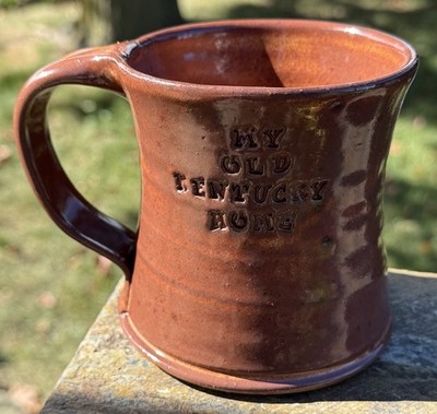 Vintage MY OLD KENTUCKY HOME Pottery Mug Kentucky State Parks New Old Stock