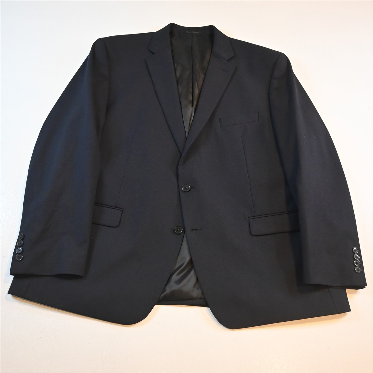 Chaps Ralph Lauren 50R Navy Blue Check Mens Blazer Suit Jacket