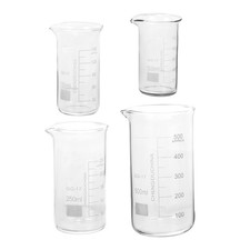  4 Pcs Becher Graduati Equipaggiamento Di Laboratorio Chimica Vetreria Da