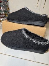Fur Lined Outdoor Slip Shoe  Wide Fit -Slippers with Waterproof Soles