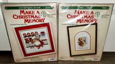 2 Hugs And Stitches Make A Christmas Memory Counted Cross Stitch Kits 3003, 3004