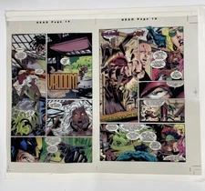 Wolverine 93 Pg 14 & 19 Color Separation Films 3M Comic Cover Production Art