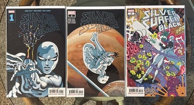 SILVER SURFER BLACK #1 2 3 LOT! 1ST APP AS THE VOID KNIGHT   HERALD OF GALACTUS
