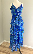 NEW TAGS ~ Eliza J Floral Tierd  Layered Gown Dress Formal Flutter Summery  6