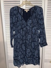 Michael Kors Navy Paisley Dress