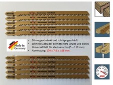 10 St&uuml;ck Stichs&auml;geblatt T-Schaft extra lang f&uuml;r schneller gerader Schnitt