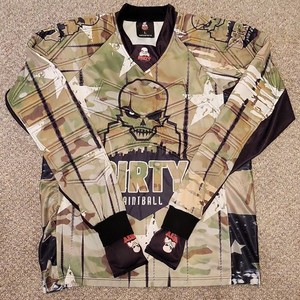 Dirty Paintball Adult Large Camouflage Multicolor Jersey Long Sleeve