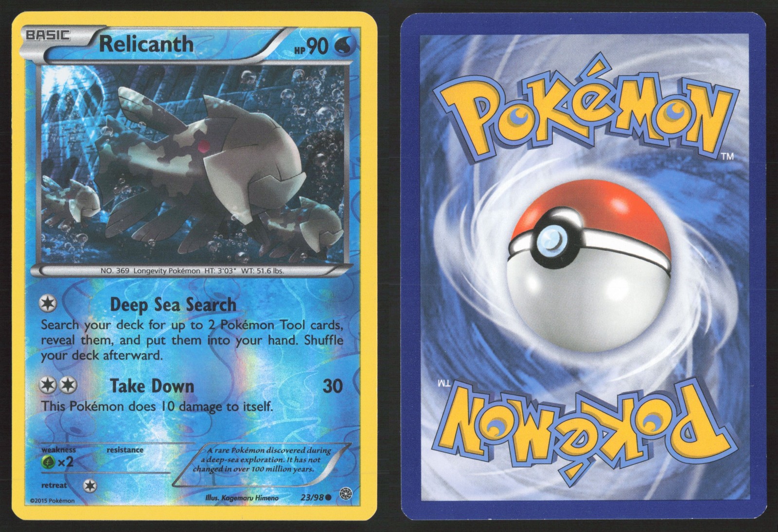 Pokemon TCG | Relicanth 23/98 | Ancient Origins Common Reverse Holo | LP