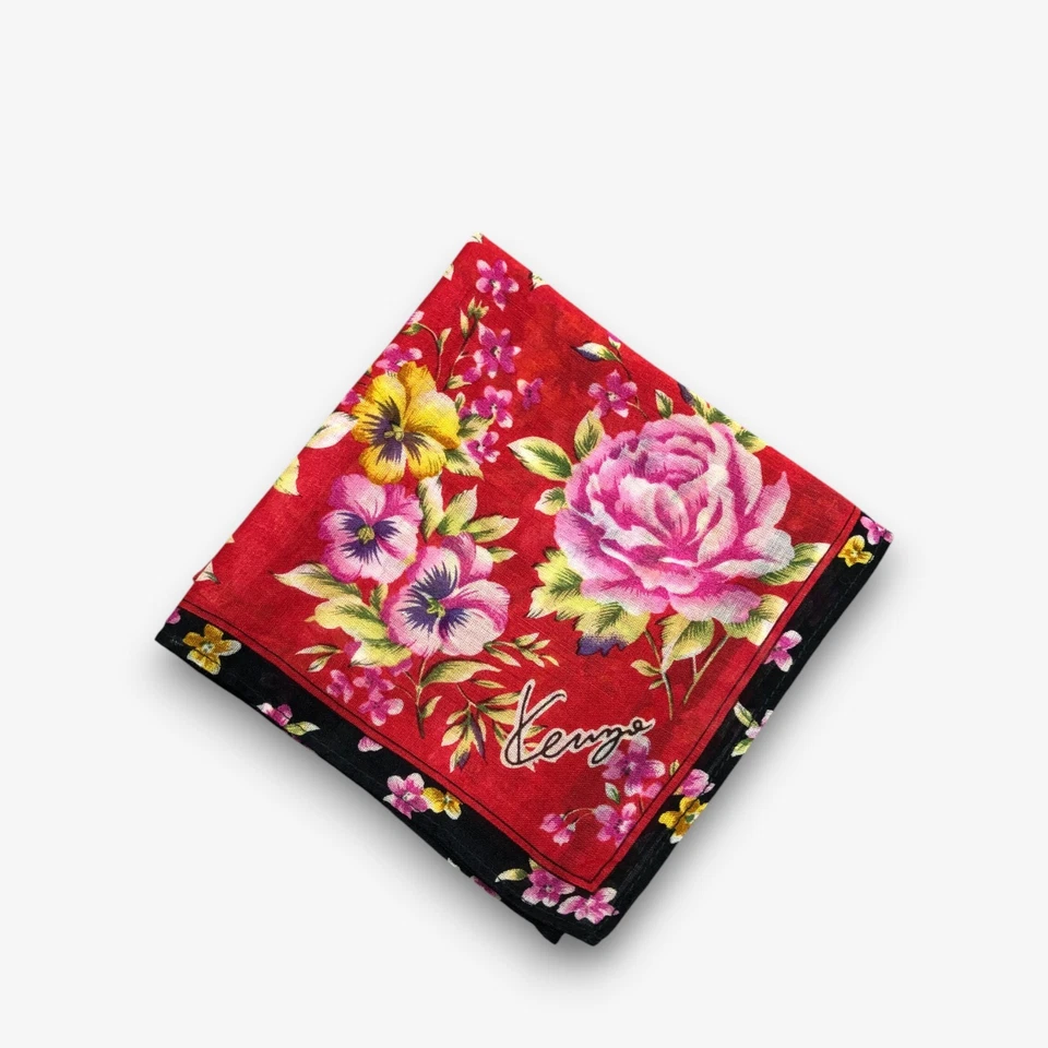 Винтажный платок Burberry цветочный шарф роскошный шейный платок квадратный 17x17 - Изображение 4 из 4