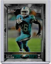 Miami Dolphins LAMAR MILLER 2015 Topps Chrome REFRACTORS Football Card