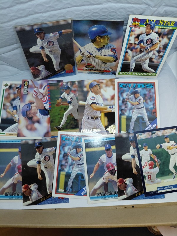 Ryne Sandberg Chicago Cubs Baseball Card Lot 13 Cards MLB